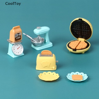 &lt; Cooltoy &gt; ชุดเครื่องปั่นขนมปังอิเล็กทรอนิกส์ ขนาดเล็ก สําหรับบ้านตุ๊กตา 1/12