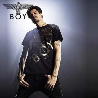 Boylondon Official Bronzing Big Eagle Print Couple Outfit Short Sleeve T-shirt Mens Womens T-shirt