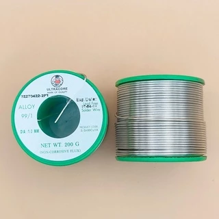 ตะกั่วบัดกรี LEAD FREE 1 มม. 200 กรัม ตรา Ultracore (ไร้สารตะกั่ว)