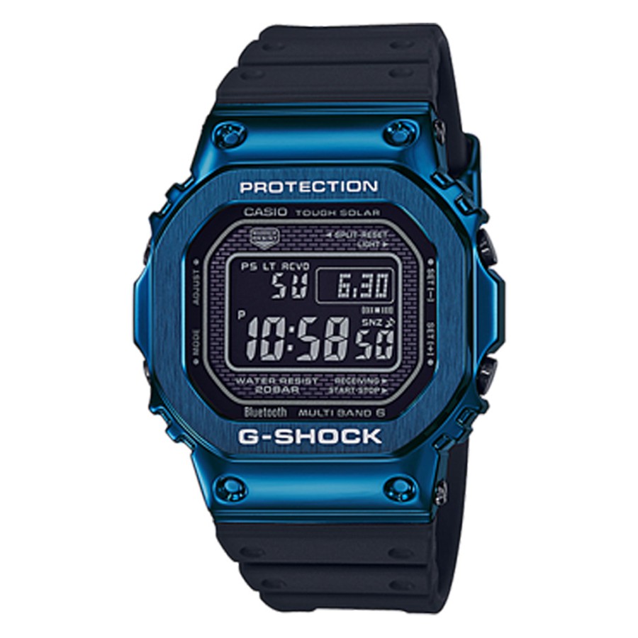 Casio G-Shock นาฬิกาข้อมือผู้ชาย สายเรซิน รุ่น GMW-B5000G,GMW-B5000G-2 - สีน้ำเงิน-ดำ