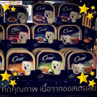 🙀‼️ ซีซ่า Cesar อาหารสุนัขแสนอร่อย ขนาด100ก สินค้าใหม่หมดอายุกลางปีและปลายปี2022