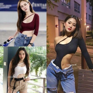 🔥🔥Java wa shop🔥🔥 (A37)เสื้อสายฝอ บอดี้สูท Bodysuit ร้อนแซ่บ เด็ดถึงใจ บอดี้สูทบ่าเดียวแขนยาว jj6