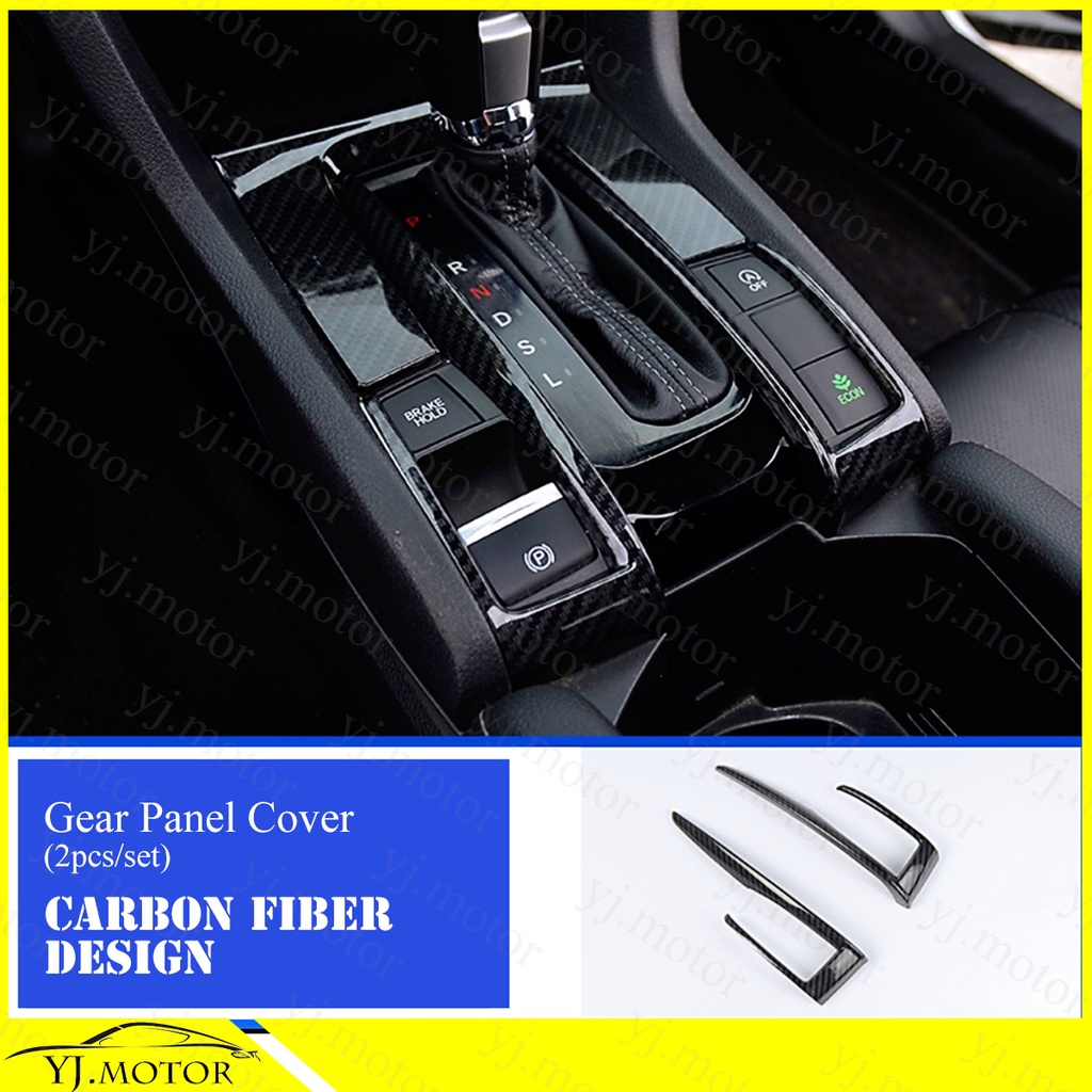 2016-2020 Honda Civic FC แผงครอบเกียร์ ฝาครอบแผงเกียร์ แบบครึ่ง Gear Panel Cover Gear Shift Panel Frame Cover Trim ราคา ถูกที่สุด ดีลบีเคเค แกลเลอรีภาพที่ 5