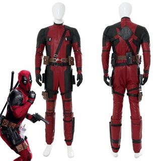 พร้อมส่ง เครื่องแต่งกายคอสเพลย์ Deadpool Wade Winston Wilson ครบชุด สําหรับผู้ใหญ่ ผู้ชาย 2 ชิ้น