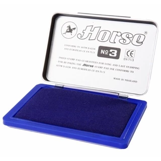 แท่นประทับหมึก ตลับหมึกชาด ที่ปั้มตรายาง ตราม้า น้ำเงิน/แดง/ดำ/ไม่มีสี Horse No.1/2/3/4 หมึกแสตมป์ ปั๊ม ที่ปั้ม หมึก
