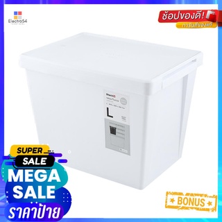 กล่องเก็บของ ฝาล็อค STACKO MONO 6693 22 ลิตร 29x39x29.7 ซม. สีขาวSTORAGE BOX STACKO MONO 6693 29X39X29.7CM 22L WHITE