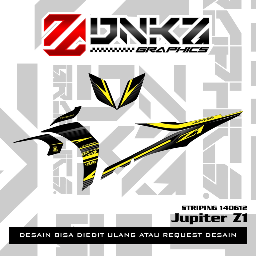 Jupiter Z1 Lagenda 115Z Jupiter RC Decal Striping Jupiter Z1 Premium Racing Sticker 140612