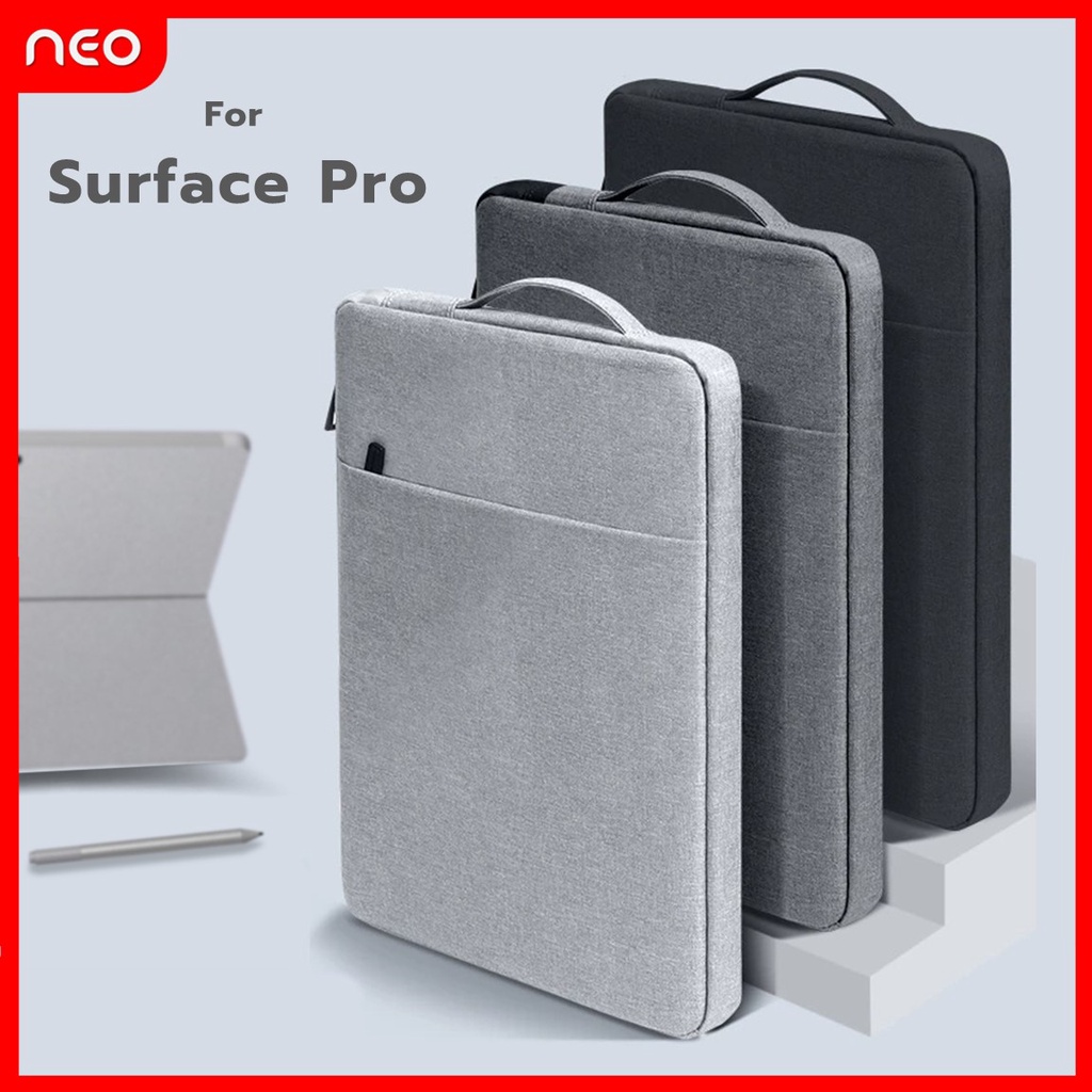 【พร้อมส่ง】กระเป๋าSurface Pro 8 ซองSurface Pro 4 / 5 / 6 / 7 เคสกันกระแทกSurface PRO Briefcase for Su