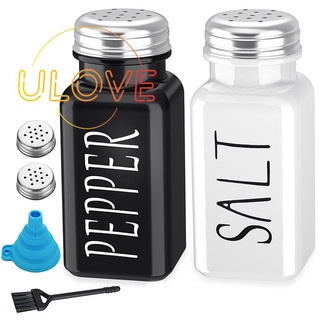 6Pcs Salt and Pepper Seasoning Set,Glass Salt Shaker,ern and Cute