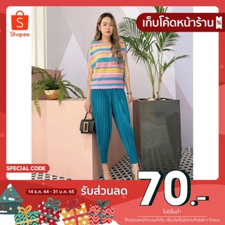 กดเก็บโค้ด ลดเพิ่ม 50%  เสื้ออัดพลีทแนว Colorful