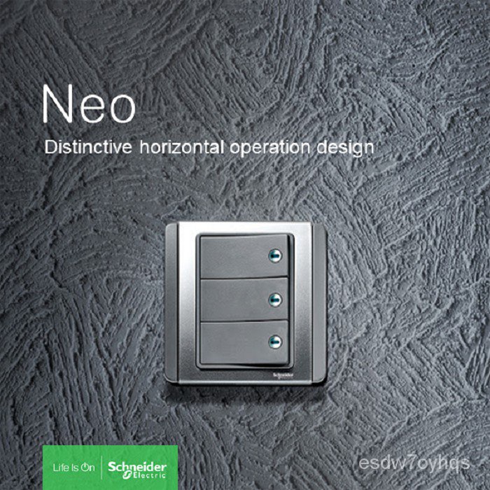 Schneider Electric Neo 20A 1 Gang Double Pole Horizontal Switch with