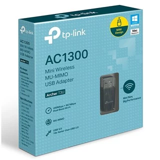 ⚡️อุปกรณ์รับสัญญาณ⚡️ TP-LINK (Archer T3U) AC1300 Dual Band Wireless USB Adapter 5GHz, 2.4GHz LT
