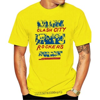 เสื้อยืดผู้ ใหม่ เสื้อยืด มีฮู้ด พิมพ์ลาย CLASH City Rockers สไตล์พังก์ร็อค สําหรับผู้ชาย ผู้หญิง ไซซ์ S-3XL ส่งฟรี S-5X