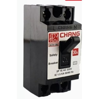 [เกิน 99บาทส่งฟรี 40บาท] เบรคเกอร์ Chang ตราช้าง 2P30A  ฟรีกล่องเบรคเกอร์