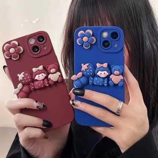 เคสโทรศัพท์มือถือ ลายการ์ตูนหมีน่ารัก สําหรับ case Vivo Y27 Y36 5G V27 V27E Y02 Y19 Y91C Y31 Y30 Y50 Y15S Y91 Y93 Y95 V15 S1 Pro V23 V9 V20 Y20 Y20S Y12S Y12A Y20i V23E V21 Y21S Y33S Y21 Y21T Y33T Y11 Y12 Y15 Y17 Y35 y22 Y22S V25 V25E Y16 Y02S