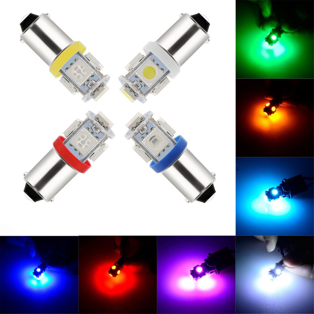 10pcs T11 BA9S 5050 ภายใน Led T4W 5SMD แสงที ่ จอดรถประตู 12V 24V ด ้ านข ้ าง Marker สํารองหางอ ่ านหลอดไฟรถบรรทุกรถบรรทุกรถบรรทุก