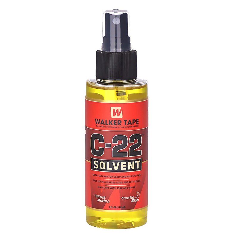 C-22 4FL.OZ(118ml) เทปทําละลายผมกาว Remover สําหรับวิกผมลูกไม้ & Tupees สําหรับเทปสองด้านที่แข็งแกร่งและวิกผมบอนด์นุ่ม