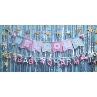 🔖อักษรผ้า 🔖Baby Banner ป้ายชื่อลูกน้อย/คนรัก /ป้ายชื่อร้าน