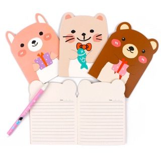 สมุดโน๊ตน่ารัก คละสี ขนาดพกพา