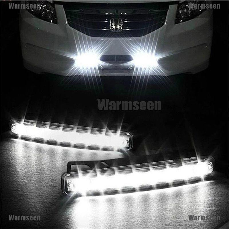 โคมไฟตัดหมอก 8 led drl สีขาว สําหรับกลางวัน