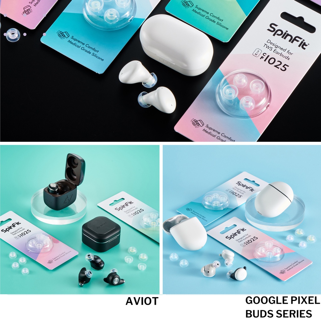 Spinfit CP1025 จุกหูฟัง ซิลิโคน หูฟังไร้สาย ท่อสั้น Silicone Eartips for True Wireless Earphones TWS รูปที่ 5