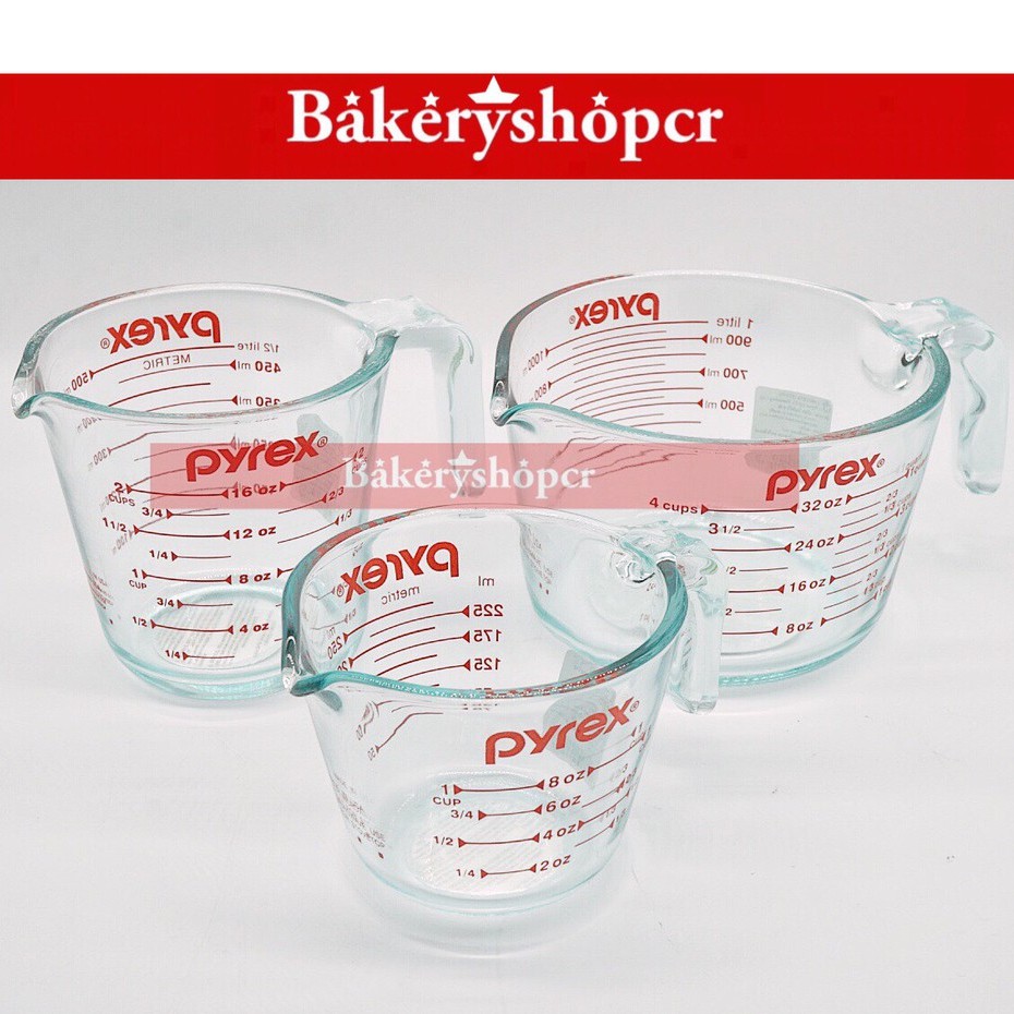แก้วตวง ไพเร็กซ์ PYREX  อย่างหนา   ขนาด 250ml 500ml 1000ml