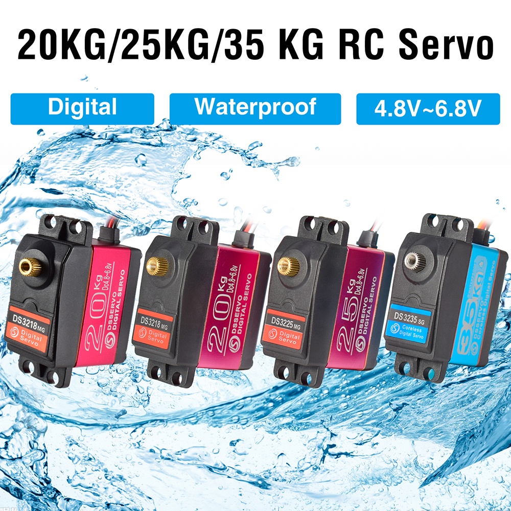 SPT Servo 25KG เกียร์โลหะ Digital Servo DS3225MG แรงบิดขนาดใหญ่ Digital Servo 180 องศากันน้ํา Servo 