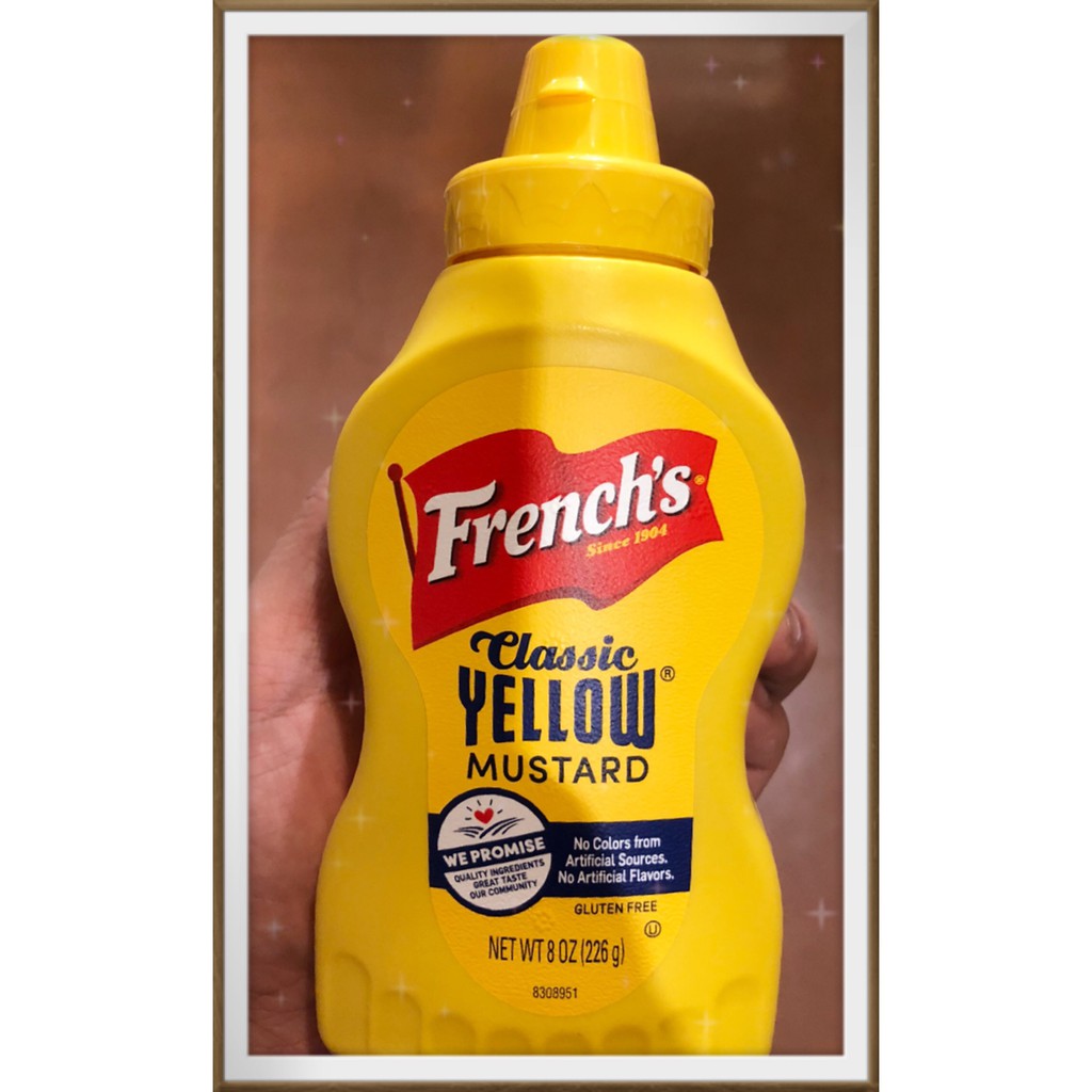 French's Classic Yellow Mustard (Glutenfree) 226g. เฟร้นช์ส คลาสสิค เยลโล่ มัสตาร์ด กลูเตนฟรี