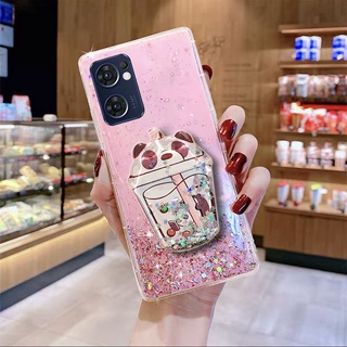 เคสโทรศัพท์มือถือ ลายการ์ตูนหมี พร้อมขาตั้ง สําหรับ OPPO Reno 7 Z 7Z 5G A76 A55 4G Reno7 Z