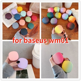 Baseus WM01 เคสหูฟังบลูทูธ แบบแข็ง เนื้อแมตต์ ไล่โทนสี สร้างสรรค์