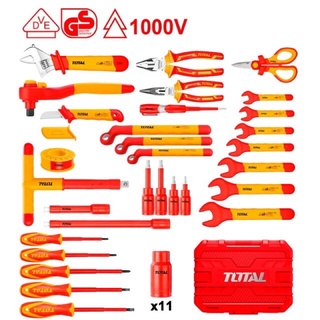 Total ชุดเครื่องมือหุ้มฉนวน 41 ชิ้นชุด รุ่น THKITH4101 ( 41 pcs Insulated Tools Set ) พร้อมจัดส่งทันที📌