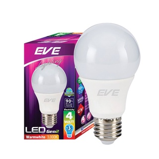 Therichbuyer  หลอดไฟ LED 4 วัตต์ Warm White EVE LIGHTING รุ่น LED A60 GEN2 E27