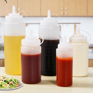 ขวดบีบ PEหนา ขวดซอส ขวดใส่ซอส มีฝาปิด ขวดบีบซอส Sauce bottle 240/350/450/650/800/1000ML Sutairu