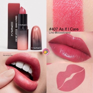 ค่าส่ง18฿ทั่วไทย !! แบ่งขายลิปสติก MAC LIPSTICK สี AS IF I CARE ขนาด 0.25 G. แบ่งขายใส่กระปุก แถมแปรงทาลิปฟรี แท้100%