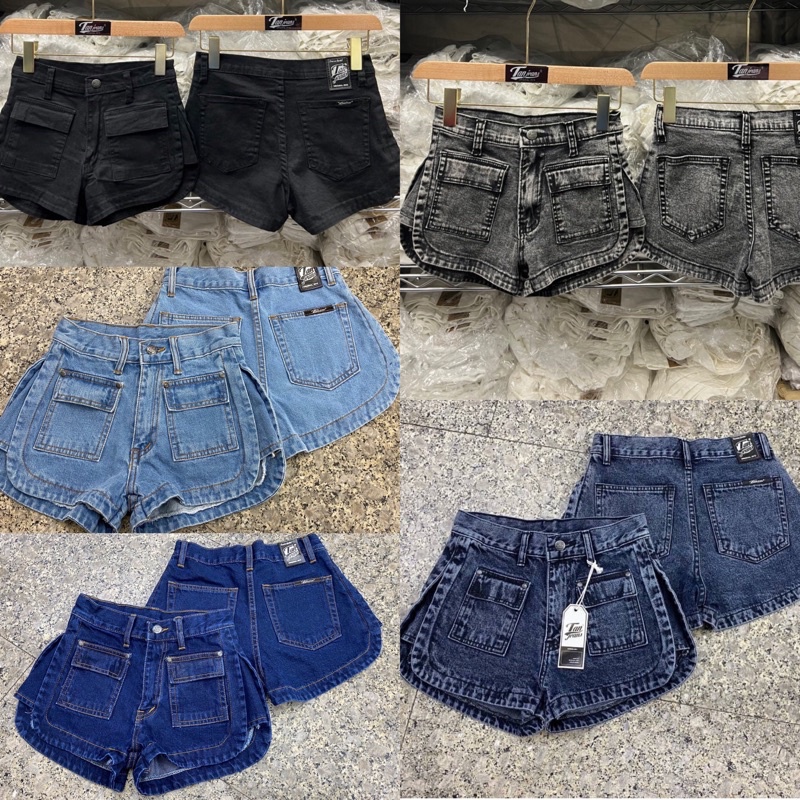 กางเกงยีนส์ขาสั้นทรงบอลลูนขาเว้า ป้าย Tan jeans ครบไซส์ S M L XL