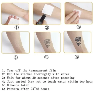 【MEET Magic Tattoo】สติกเกอร์รอยสักชั่วคราว ลายภาษาอังกฤษ กันน้ํา 15 วัน