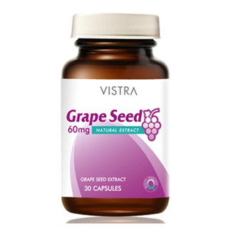 Vistra Grape Seed Extract 60 mg ผลิตภัณฑ์อาหารเสริม สารสกัดจากเมล็ดองุ่น 30 เม็ด 11922