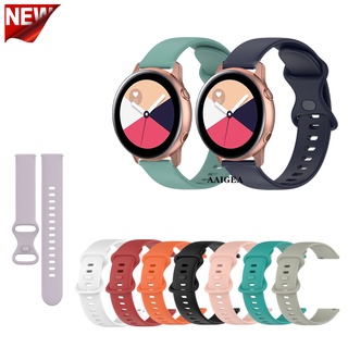 สายนาฬิกาข้อมือ ซิลิโคนนิ่ม ขนาด 20 มม. สไตล์คลาสสิก สําหรับ Samsung Galaxy watch Active 2 Gear Sport watch 4