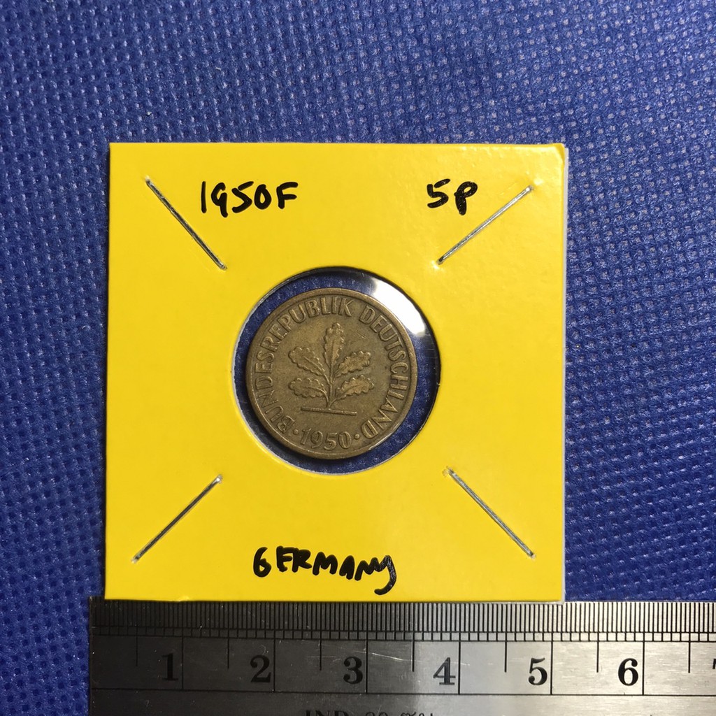 No.15481 ปี1950 เยอรมัน 5 PFENNIG เหรียญสะสม เหรียญต่างประเทศ เหรียญเก่า หายาก ราคาถูก