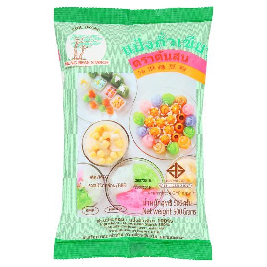 ว๊าว🍟 ตราต้นสน แป้งถั่วเขียว 500กรัม Tonson Brand Mung Bean Flour 500 grams