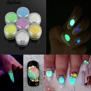 🌹♥ เคล็ดลับการตกแต่งเล็บ 3 มิติ DIY Glow ใน Dark Glitter Luminous Sand