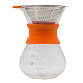 แก้วดริปกาแฟมียาง 350 ml. Pour-Over Glass Coffee Maker with Rubber