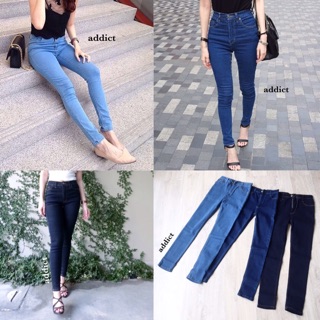 High Waist Denim Skinny Pants