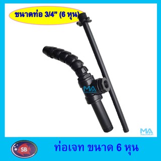 หัวเจท ท่อเจท สวิงเกอร์ หมุนรอบทิศทาง ขนาด 3/4" ( 6 หุน)