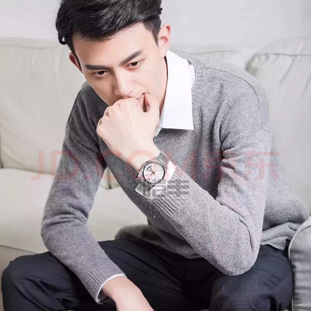 CASIO นาฬิกาผู้ชายสายสแตนเลสหน้าปัดสีดำรุ่น EF-129D-7A/1A-100% รับประกันของแท้ 1 ปี