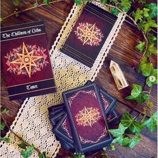 {ไพ่แท้ลิขสิทธิ์} ไพ่ทาโรต์ ชุด Children of Litha tarot card deck &amp; book SET- BLACK EDITION ไพ่ยิปซี ไพ่ดูดวง