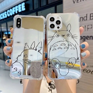 การ์ตูน น่ารัก Totoro เคส samsung Galaxy A14 A54 A34 5G s23 s9 plus s10 lite s20 ultra s21 s22 fe note 8 9 10 20 ultra A52 A53 A52s A03 4G 5G case หญิง กระจกแต่งหน้า เคสโทรศัพท์