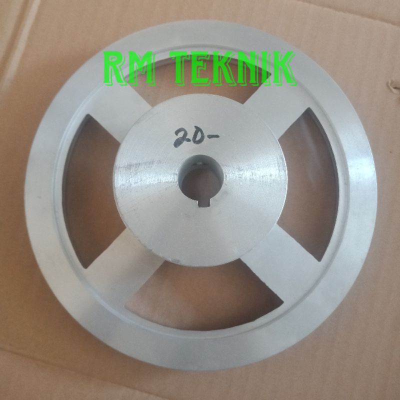 Pulley Pulley A1 - เพลา 8 นิ้ว 20 มม. รวม A1 - 3 นิ้ว Pulley อลูมิเนียม