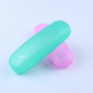 Ptq กล่องพลาสติกใส ความจุขนาดใหญ่ กันตก สุ่มสี สําหรับเก็บแว่นตา