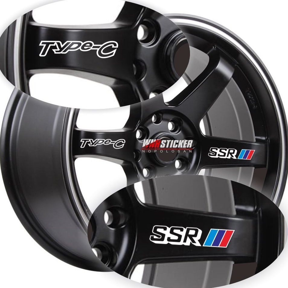 Ssr type c สติ๊กเกอร์ติดขอบรถยนต์ 1 ชุด 8 ชิ้น